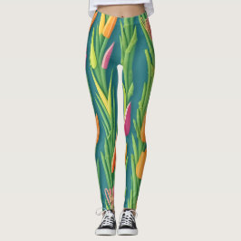 Asparagus Geometric Personalisiertes Muster Leggings