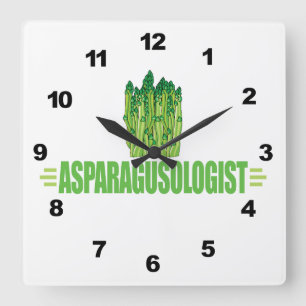 Asparagus Quadratische Wanduhr
