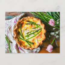 Asparagus Quiche mit Käse und Kräutern
