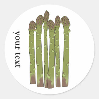 Asparagus Spears Gemüsegarne Runder Aufkleber