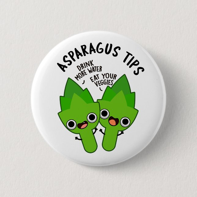 Asparagus Tipps Funny Veggie Pub Button (Vorderseite)