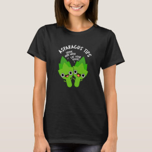 Asparagus Tipps Funny Veggie Pun Dark BG T-Shirt