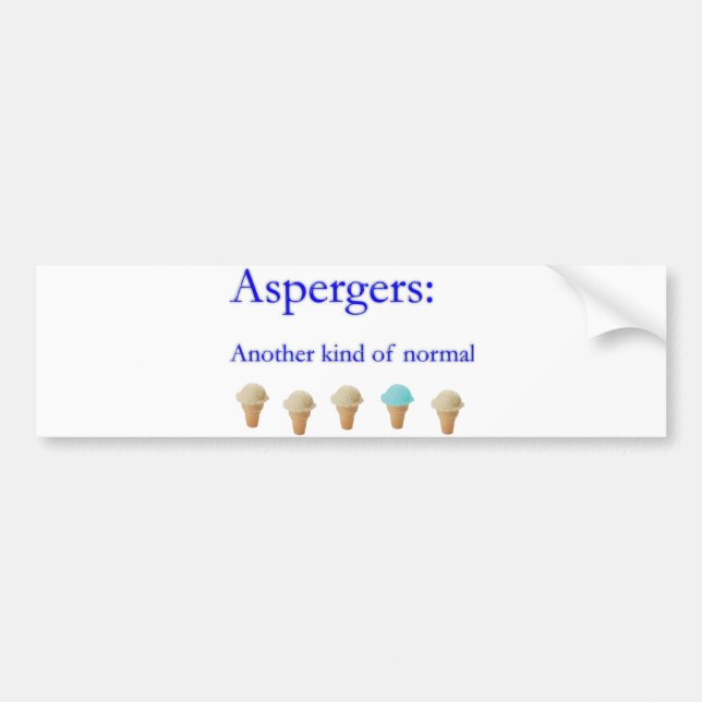 Aspbergers eine andere Art Normal Autoaufkleber (Vorne)