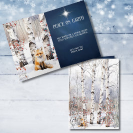 Aspekte im Winter mit Red Fox Weihnachtskarte Feiertagskarte