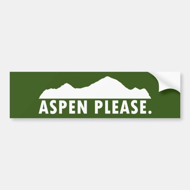 Aspen bitte autoaufkleber (Vorne)