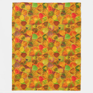 Aspen Blätter Collage Solid Medley 1 Fleecedecke