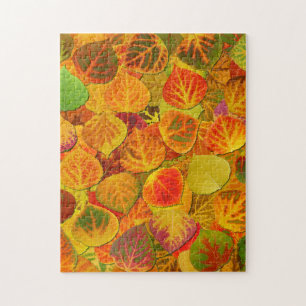 Aspen Blätter Collage Solid Medley 1 Puzzle
