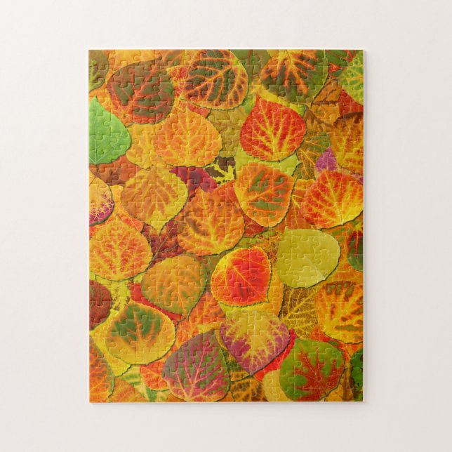 Aspen Blätter Collage Solid Medley 1 Puzzle (Vertikal)