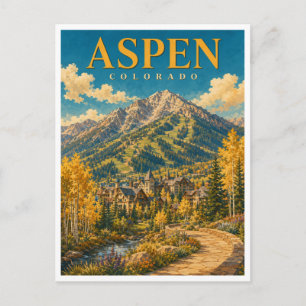 Aspen Colorado Aspen Mountain GeoSaga Postkarte