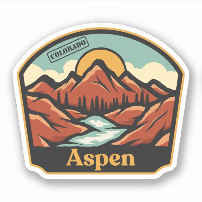 Aspen, Colorado Aufkleber (Vorderseite)