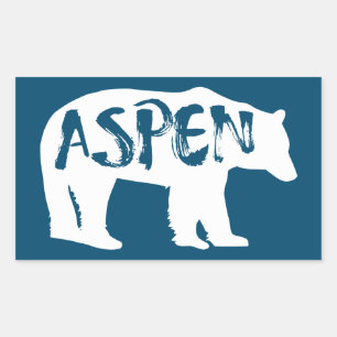 Aspen Colorado Bear Rechteckiger Aufkleber
