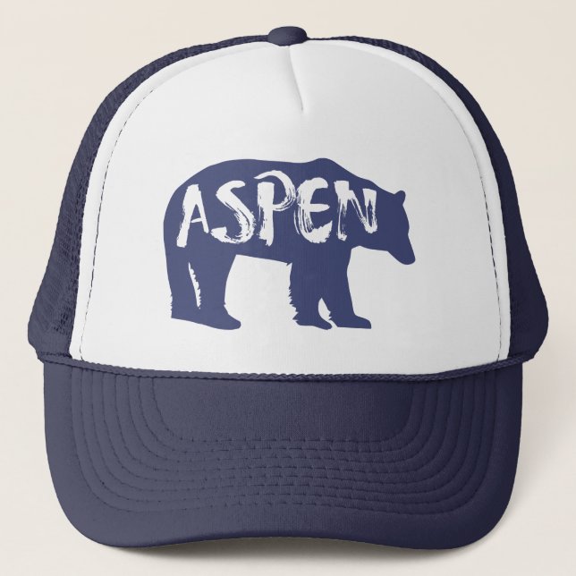 Aspen Colorado Bear Truckerkappe (Vorderseite)