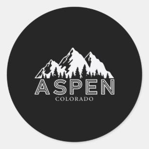 Aspen Colorado Berg Skifahren Urlaub Reise W Runder Aufkleber