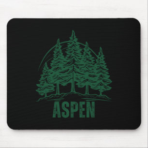 Aspen Colorado Berge Skifahren Kiefer Außenbereich Mousepad