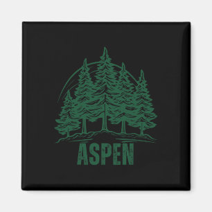 Aspen Colorado Berge Skifahren Kiefer Outdoor USA Magnet