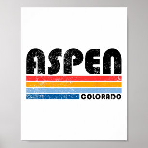 Aspen Colorado Bergsee-Zauber Vintages Aspen Sk Poster