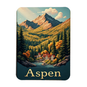 Aspen Colorado Bergstadt Alpine Landschaft Magnet