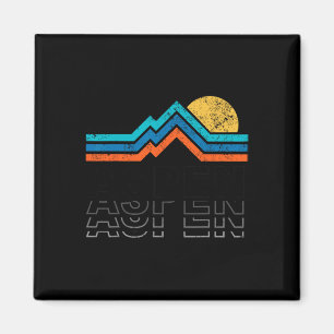 Aspen Colorado Co Berg Skifahren Vintage 80er Aspe Magnet