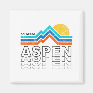 Aspen Colorado CO Berg Skifahren Vintage 80er Magnet