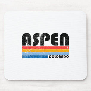 Aspen Colorado Co Berg Skifahren Vintage Aspen Sk Mousepad