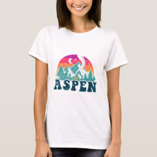 Aspen Colorado Co Bergskifahren Vintage 80er Aspe T-Shirt