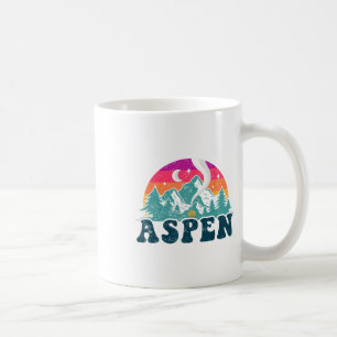 Aspen Colorado Co Mountain Skifahren Vintage 80er  Kaffeetasse