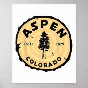 Aspen Colorado Co Mountain Skifahren Vintage 80er Poster
