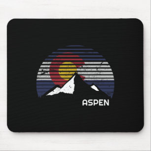 Aspen Colorado Flagge - Co Blaue Vogel Tag Berg Mousepad