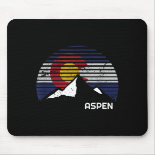 Aspen Colorado-Flagge - co Blaumeise Tag Berg Mousepad