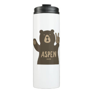 Aspen Colorado Friedensbär Thermosbecher