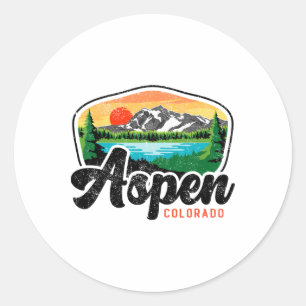 Aspen Colorado Gran Canaria Vintager 80er Aspe Runder Aufkleber