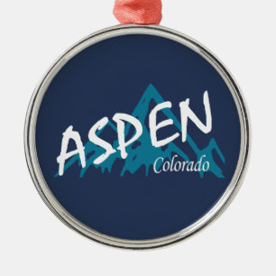 Aspen Colorado Mountains Ornament Aus Metall