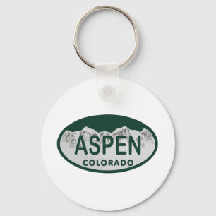 Aspen Colorado Nummernschild Schlüsselanhänger
