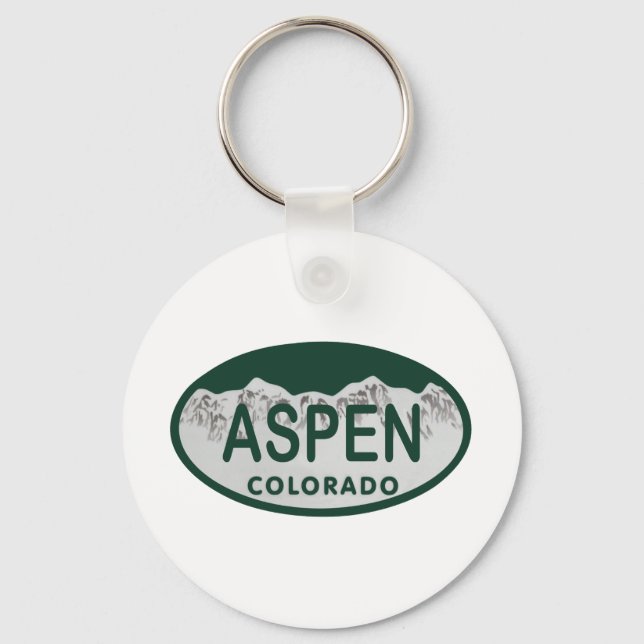 Aspen Colorado Nummernschild Schlüsselanhänger (Vorderseite)