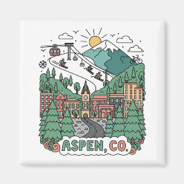 Aspen Colorado Reise Magnet