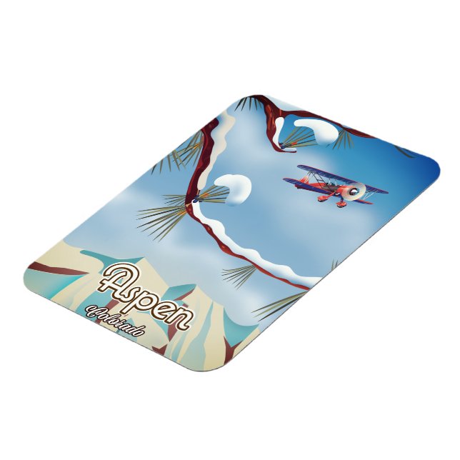 Aspen Colorado Reiseplakat Magnet (Linke Seite)