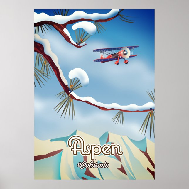 Aspen Colorado Reiseplakat Poster (Vorne)
