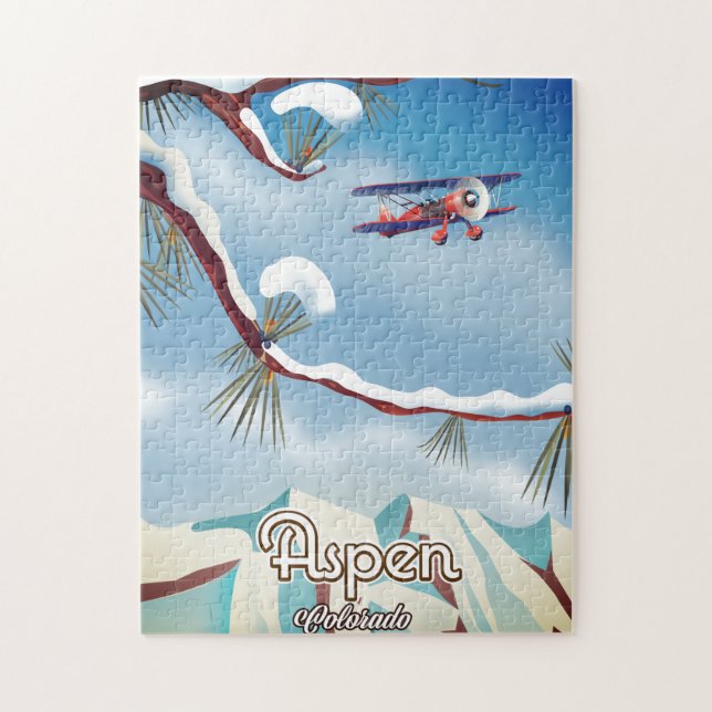 Aspen Colorado Reiseplakat Puzzle (Vertikal)