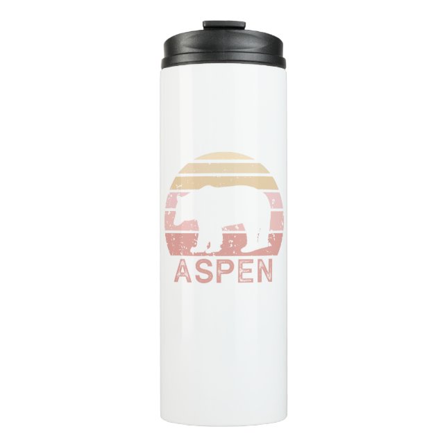 Aspen Colorado Retro Bär Thermosbecher (Vorderseite)
