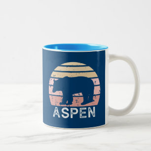 Aspen Colorado Retro Bär Zweifarbige Tasse