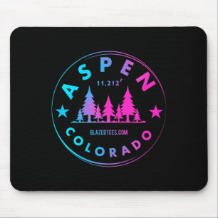 Aspen Colorado - Retro großer Bergwald Mousepad