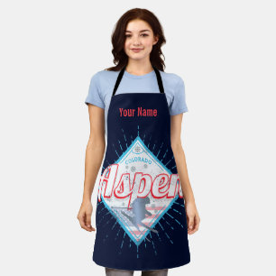 Aspen Colorado Retro Skifahrer Vintage USA Skilauf Schürze