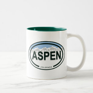 Aspen Colorado Rocky Mountain Zweifarbige Tasse