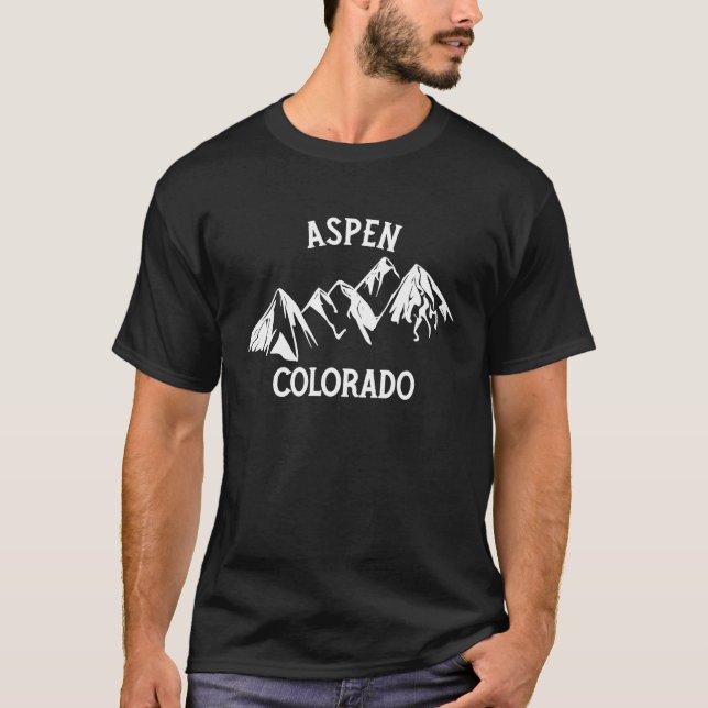 Aspen Colorado Rocky Mountains T-Shirt (Vorderseite)