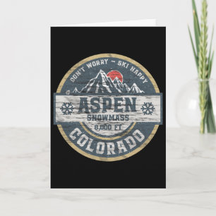 Aspen Colorado Rocky Mountains T-Shirt Wandern Cam Karte