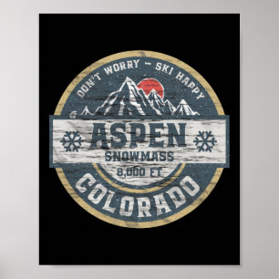 Aspen Colorado Rocky Mountains T-Shirt Wandern Cam Poster