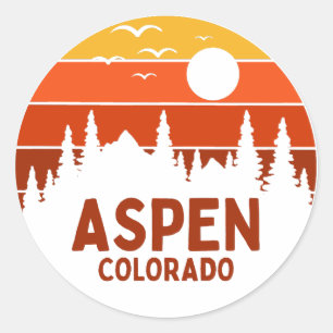 Aspen, Colorado Runder Aufkleber
