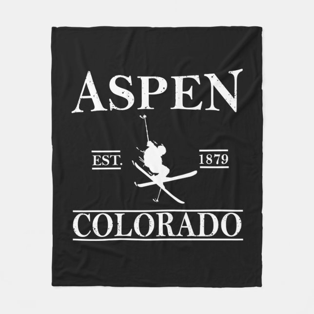 Aspen Colorado ski Fleecedecke (Vorderseite)