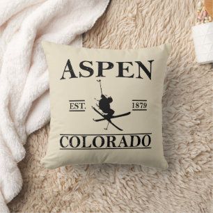 Aspen Colorado ski Kissen
