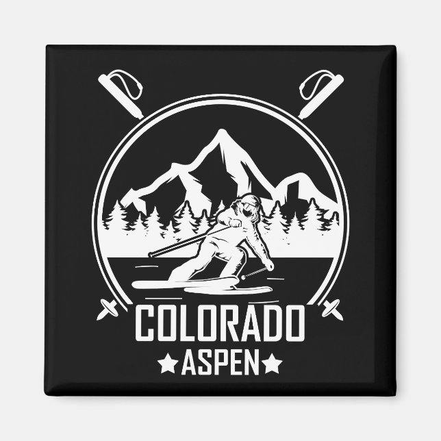 Aspen Colorado ski Magnet (Vorne)